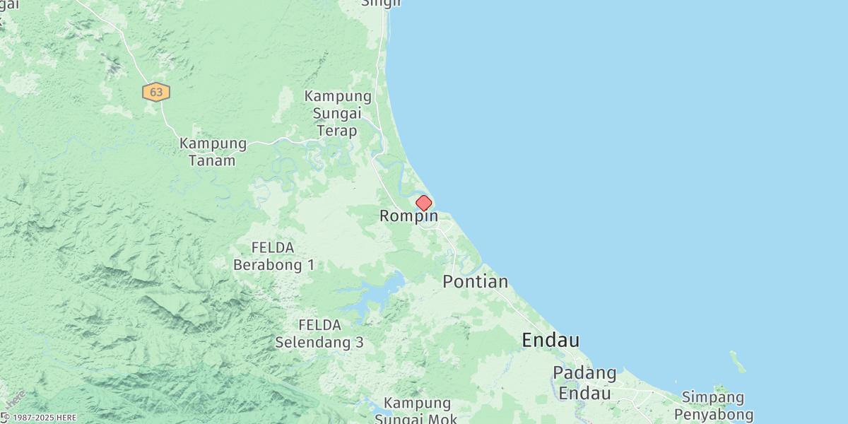 Map of Kuala Rompin