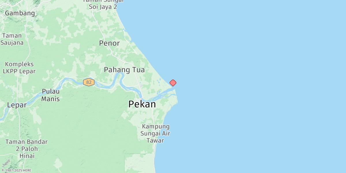 Map of Kuala Pahang
