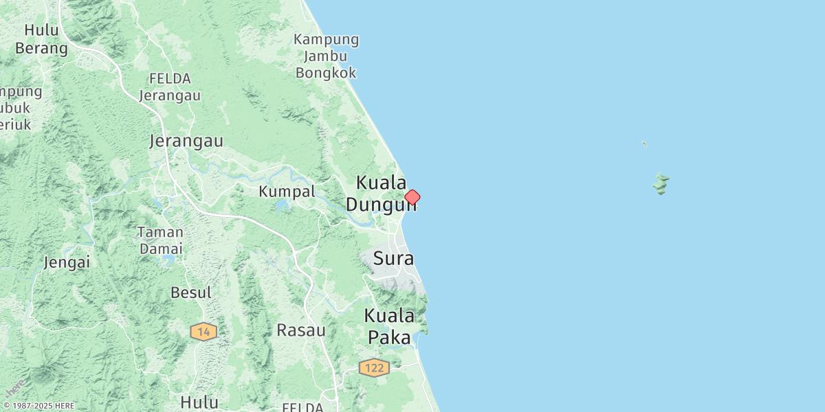Map of Kuala Dungun