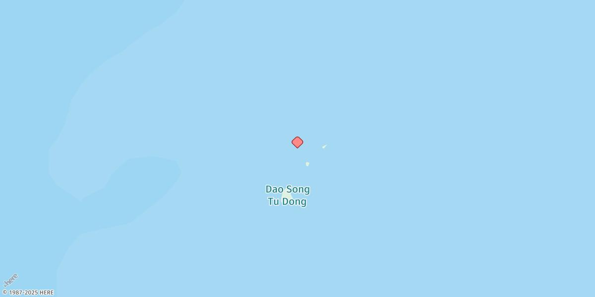 Map of North Danger Reef