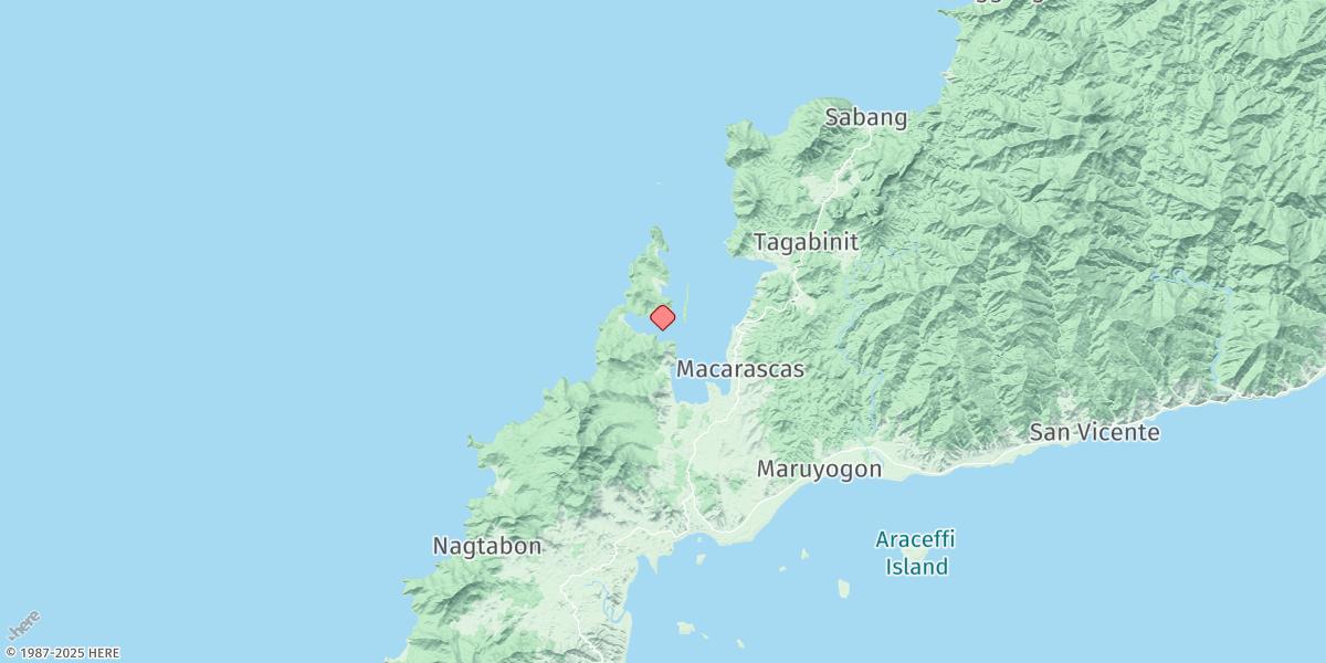 Map of Ulugan Bay