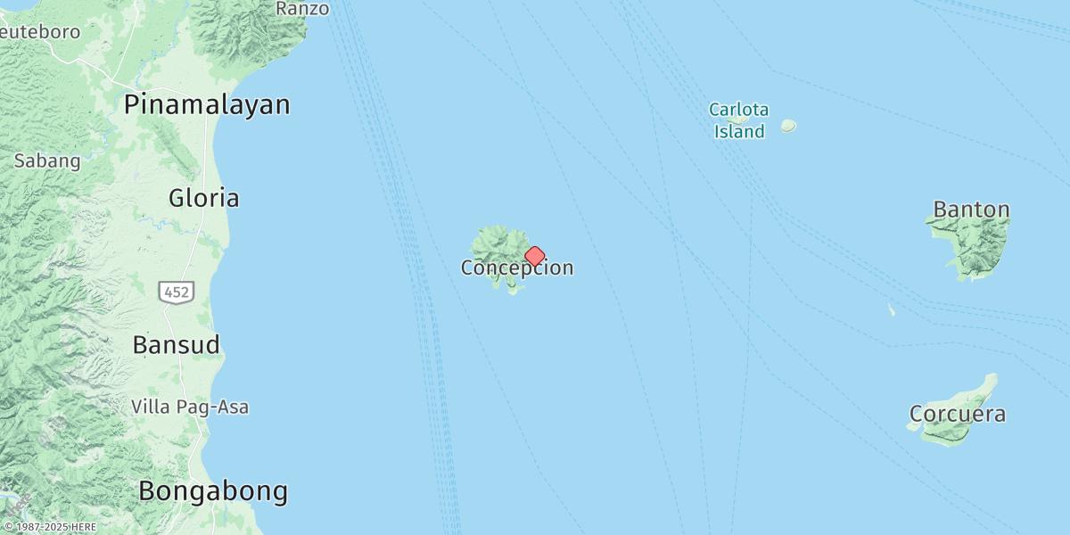 Map of Maestre De Campo Island
