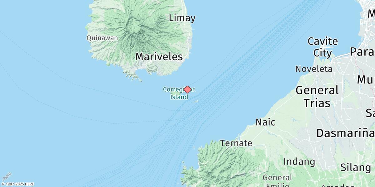 Map of Corregidor Island