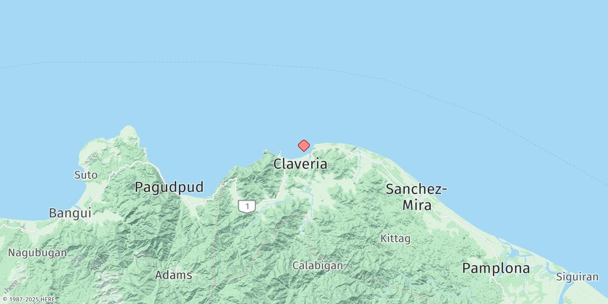 Map of Claveria Bay