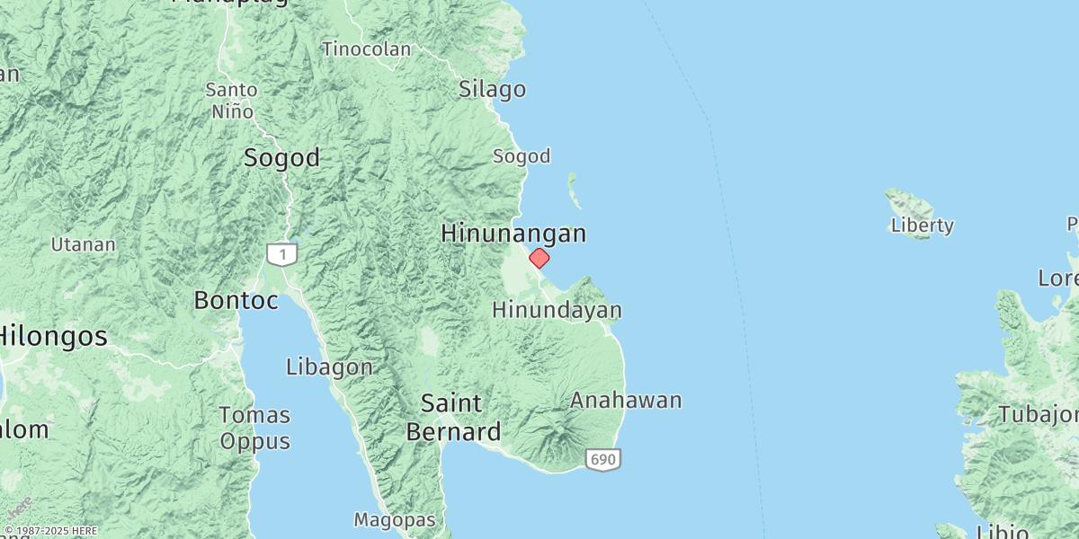 Map of Hinunangan Bay