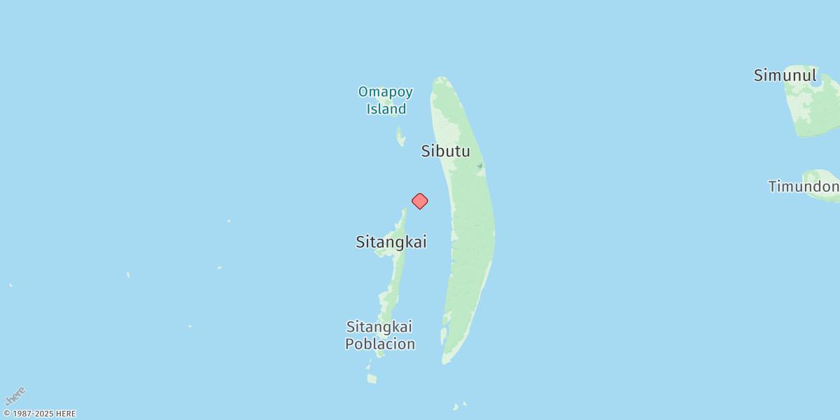 Map of Tumindao Island