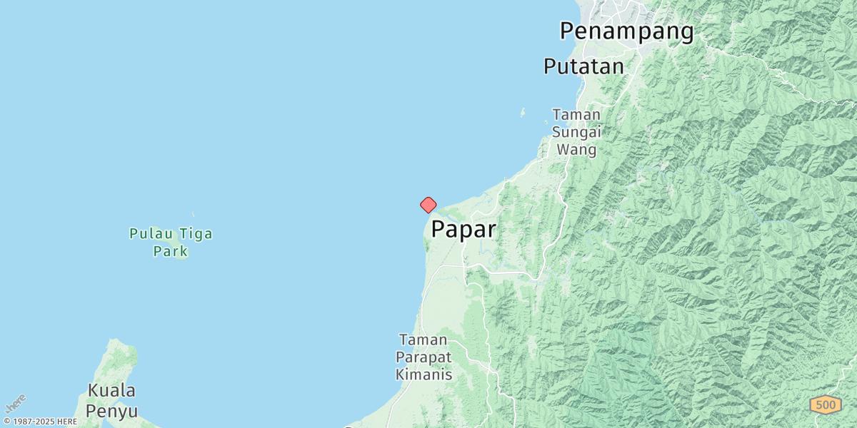 Map of Kuala Papar