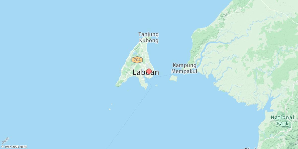 Map of Labuan (Victoria Harbour)