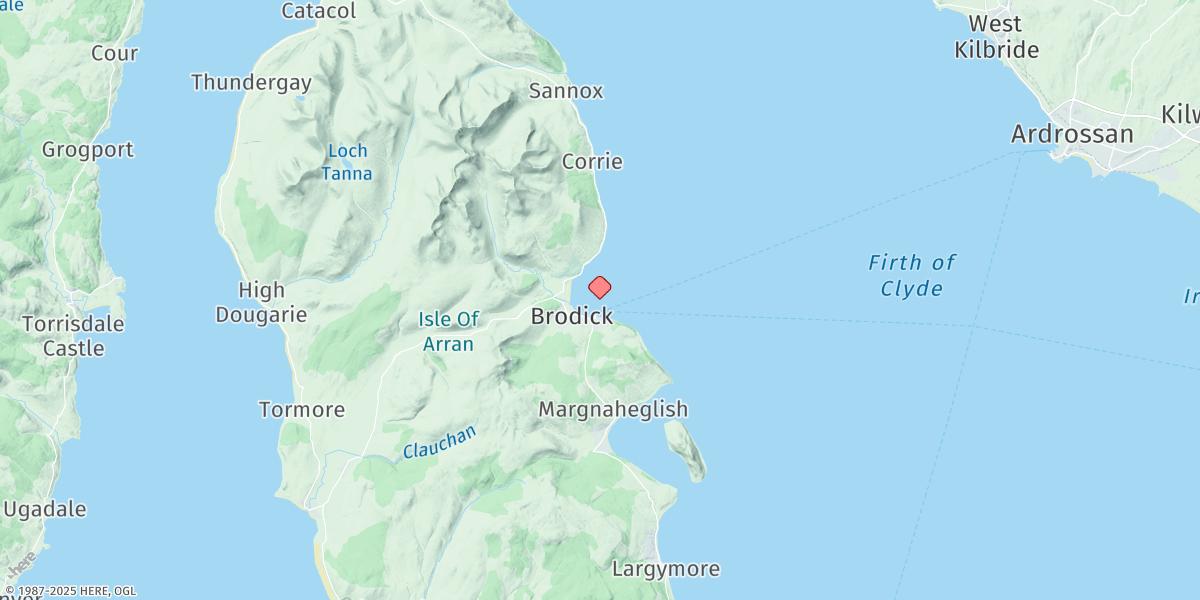Map of Brodick Bay