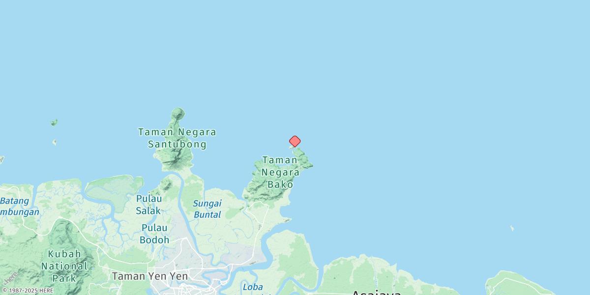 Map of Sungai Sarawak (Pulau Lakei)