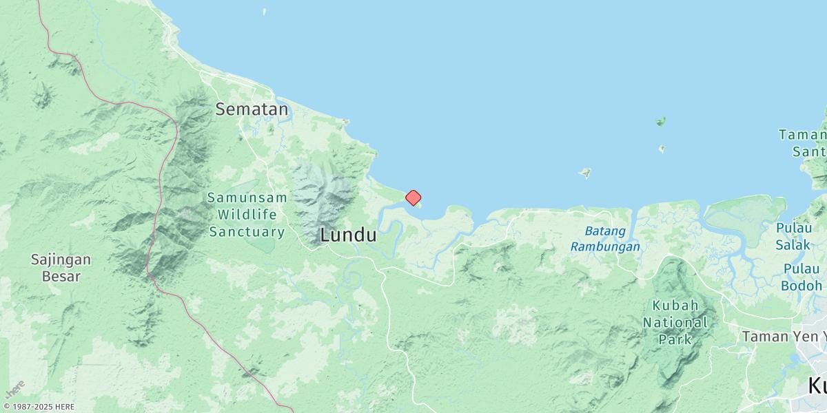 Map of Kuala Lundu