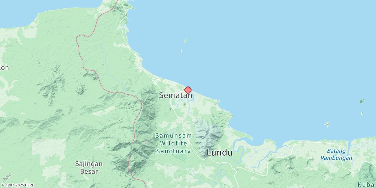 Map of Sematan