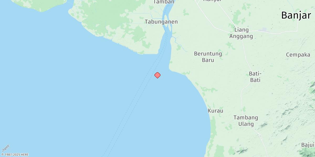 Map of Sungai Barito (Outer Bar)