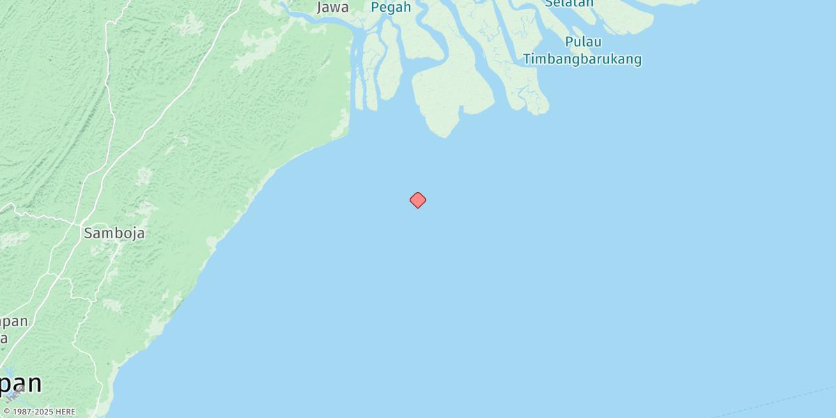 Map of Muara Pegah (Outer Bar)