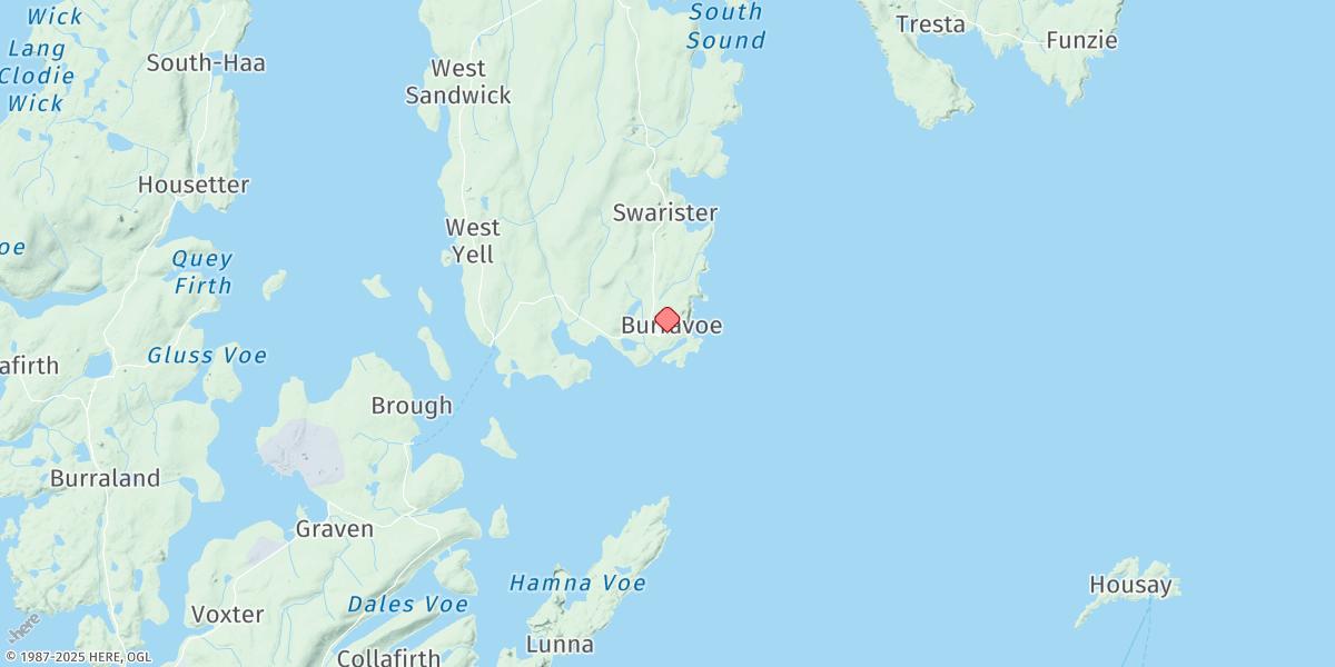 Map of Burra Voe (Yell Sound)