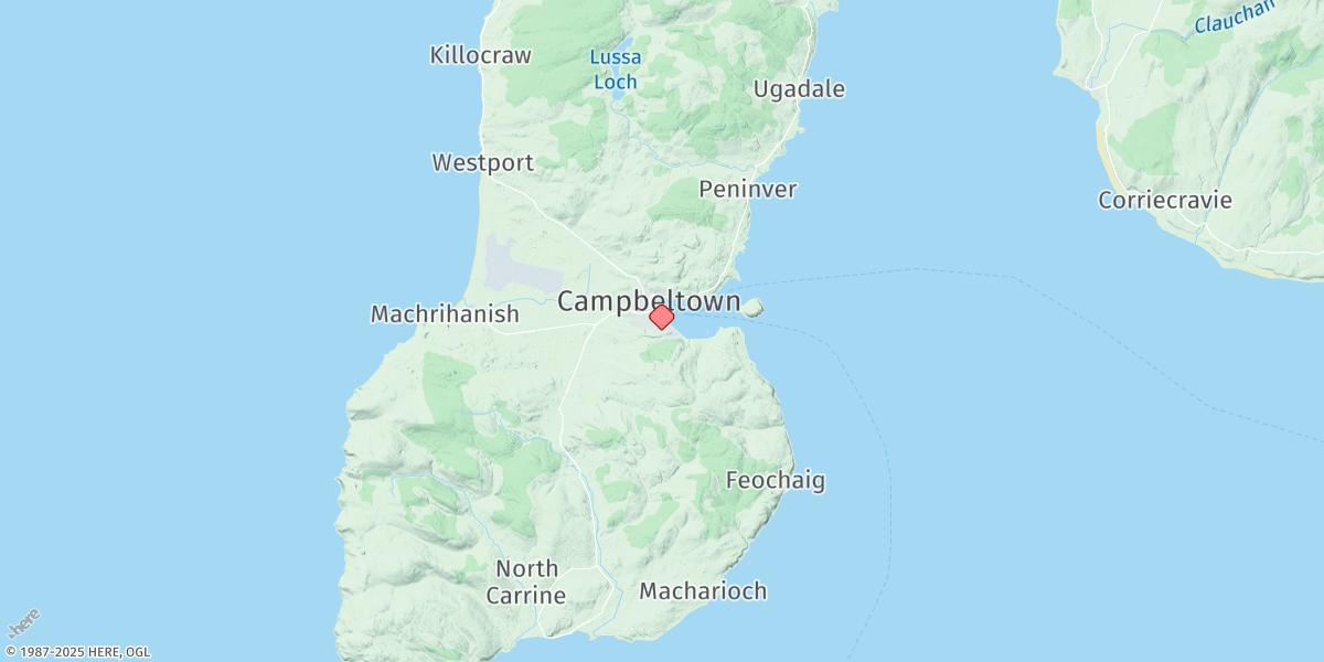Map of Campbeltown
