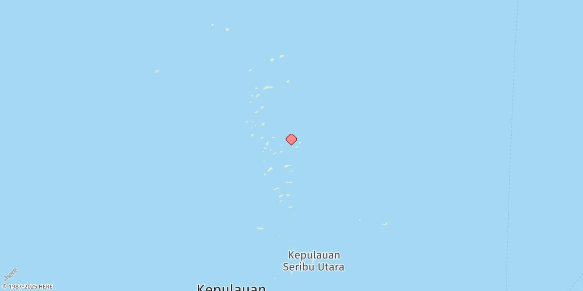 Map of Pulau-pulau Seribu