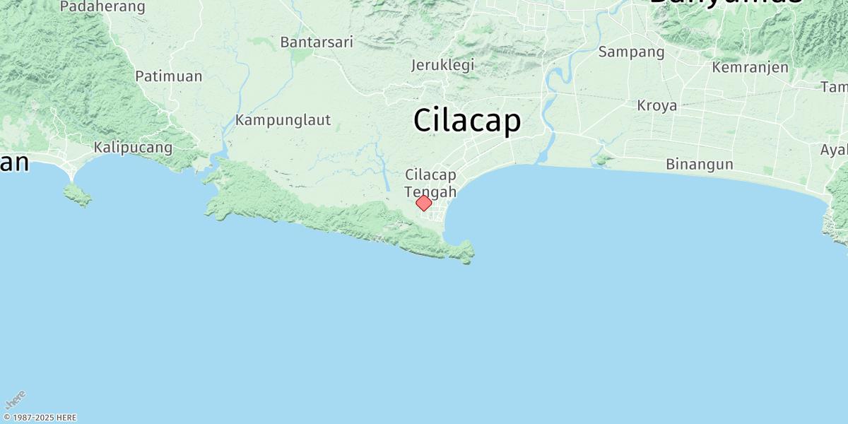 Map of Cilacap (Tjilatjap)