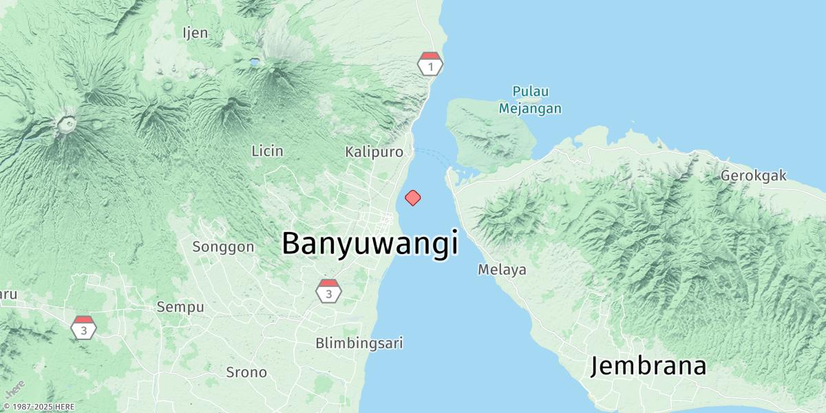 Map of Banyuwangi