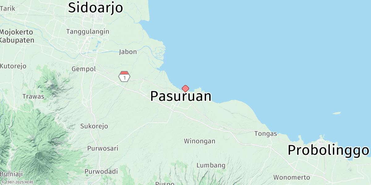 Map of Pasuruan