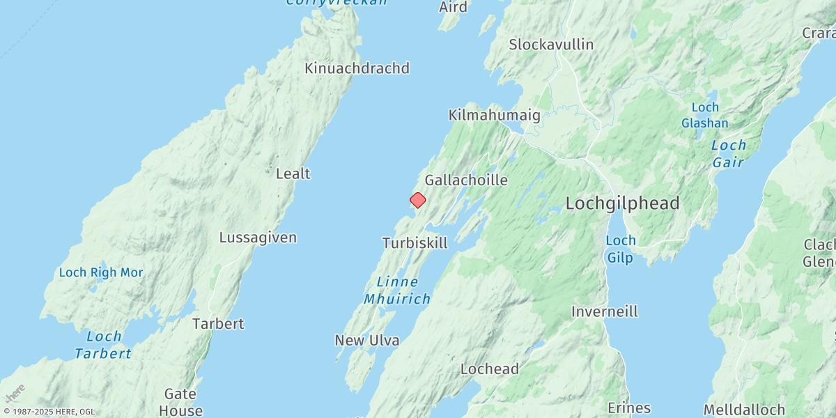 Map of Carsaig Bay