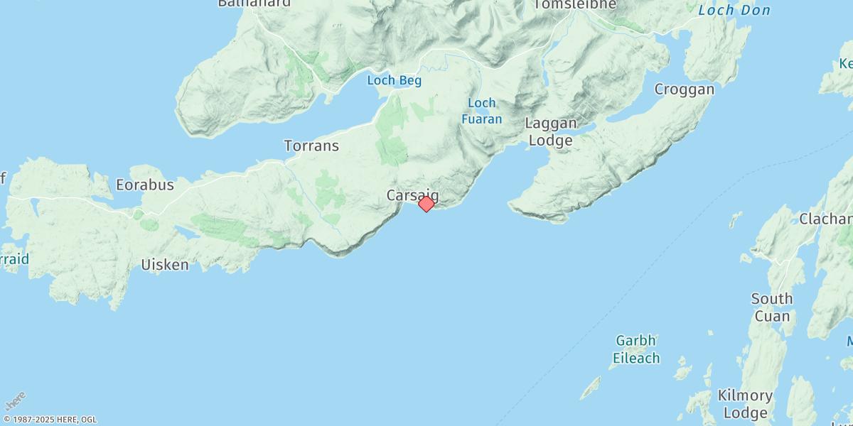 Map of Carsaig Bay (Mull)