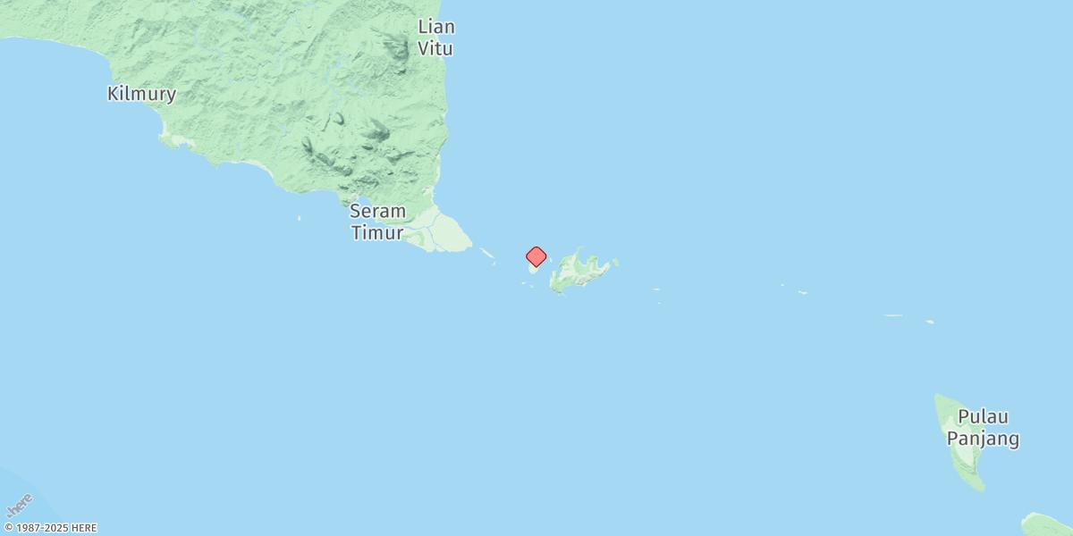Map of Pulau Geser