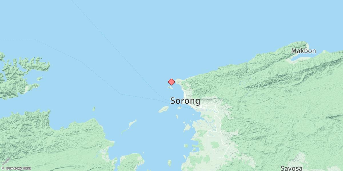 Map of Tanjung Sorong