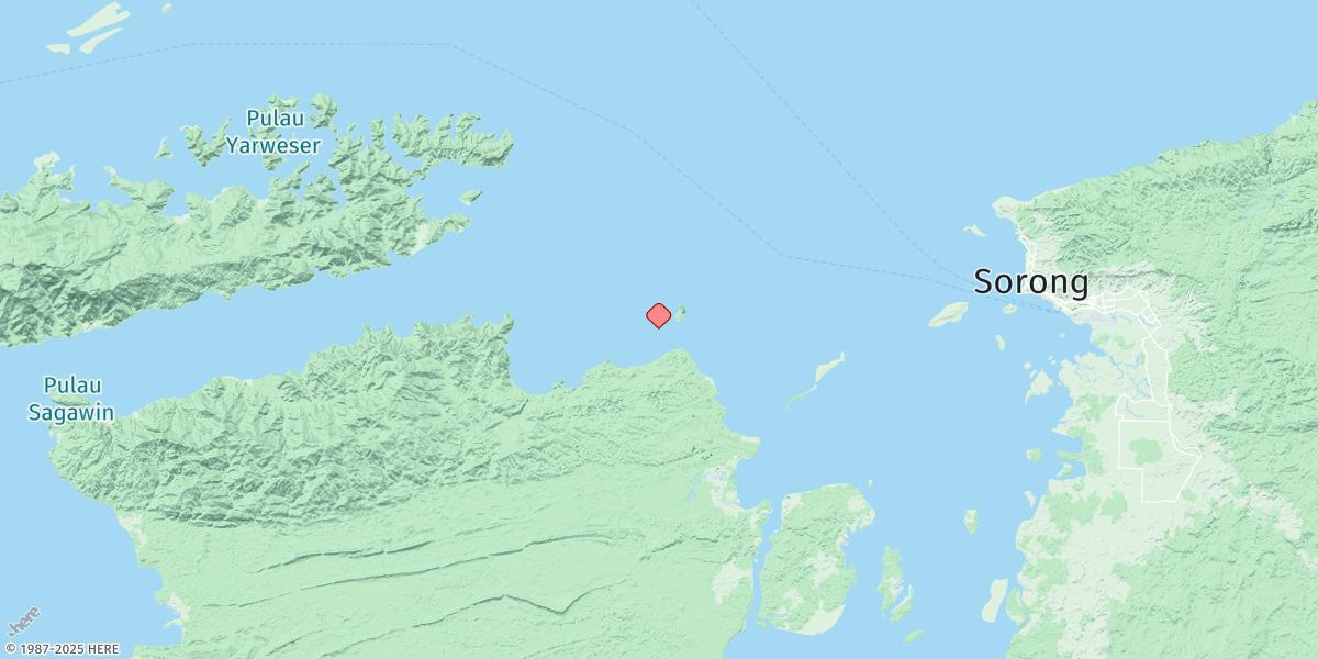 Map of Pulau Yef Doif
