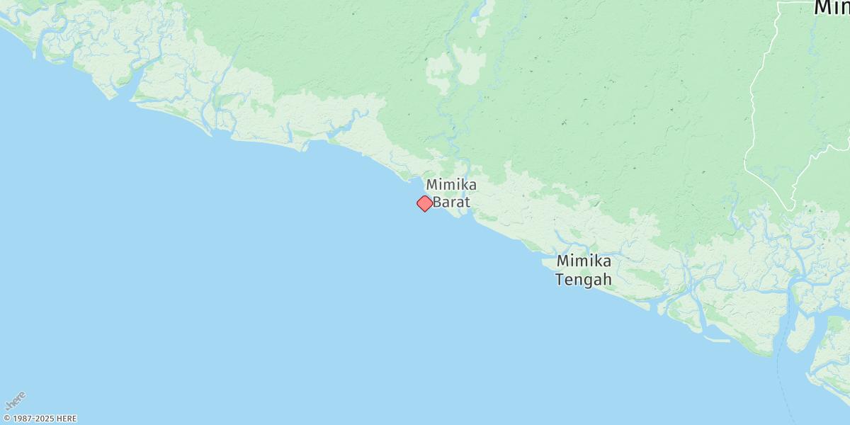 Map of Kokonao (Sungai Mimika)