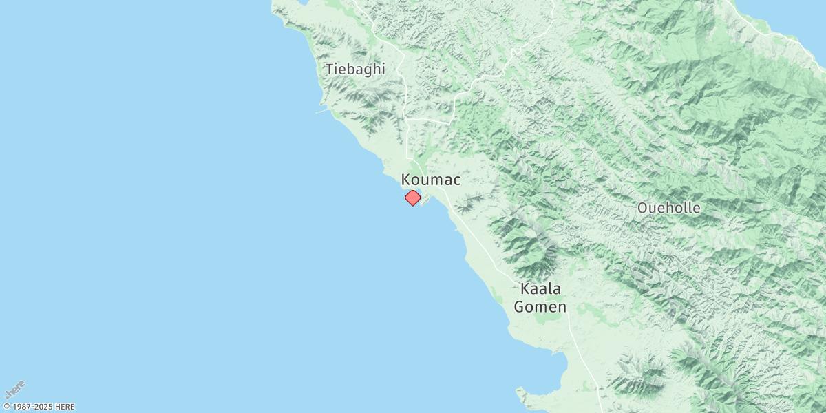 Map of Koumac