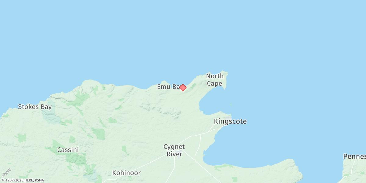 Map of Emu Bay