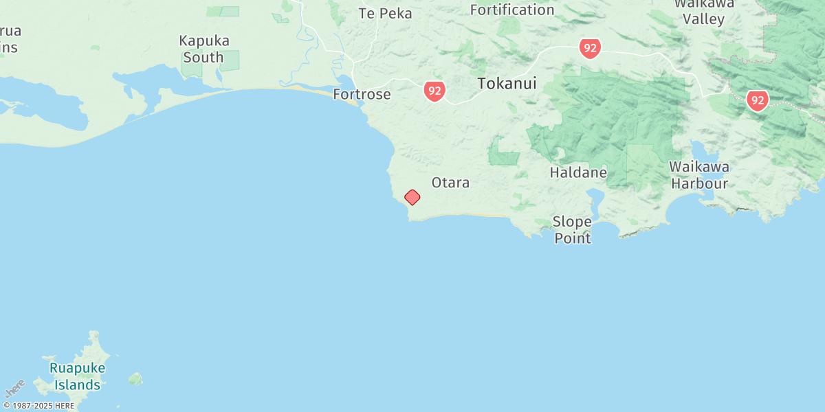 Map of Waipapa Point