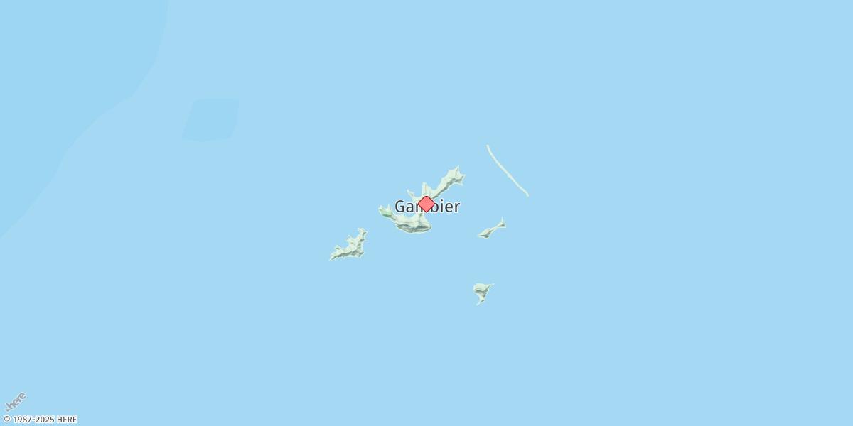 Map of Lies Gambier (Rikitea)
