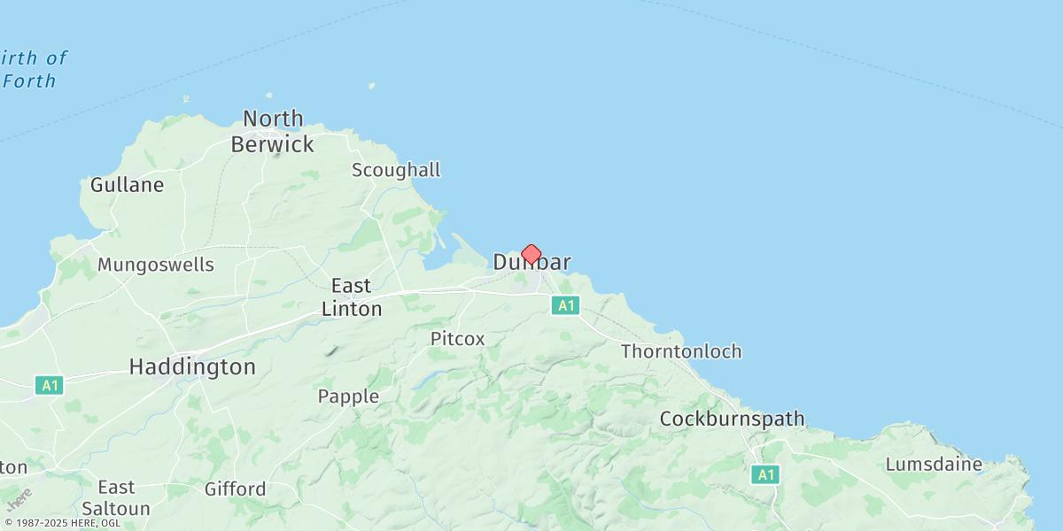 Map of Dunbar