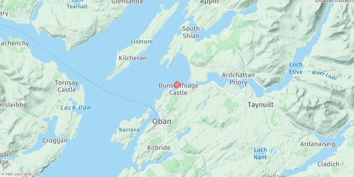 Map of Dunstaffnage Bay