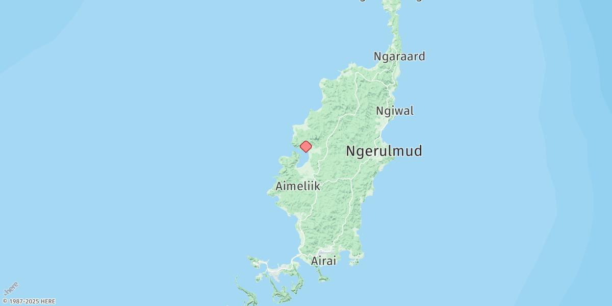 Map of Toagel Mlungui
