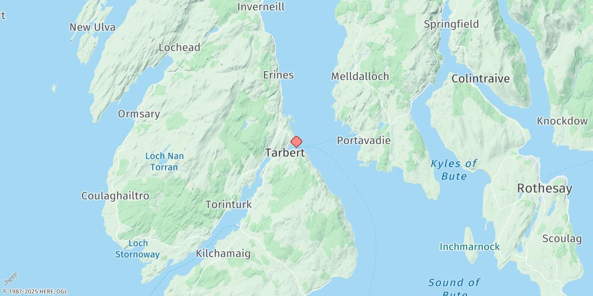 Map of East Loch Tarbert