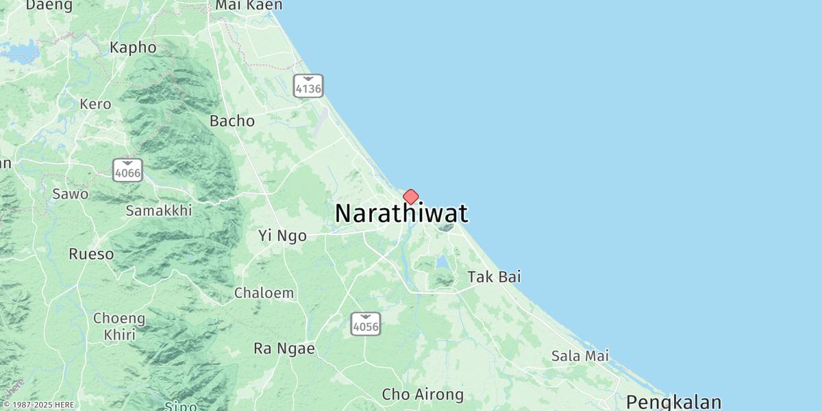 Map of Bang Nara (Narathiwat)