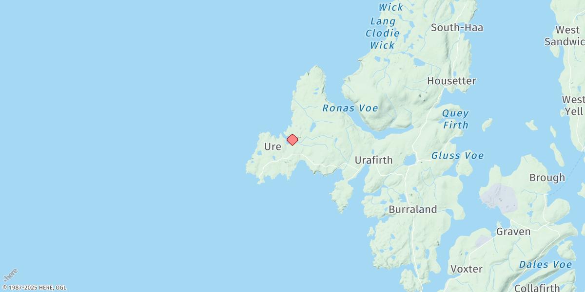 Map of Esha Ness (Hamna Voe)