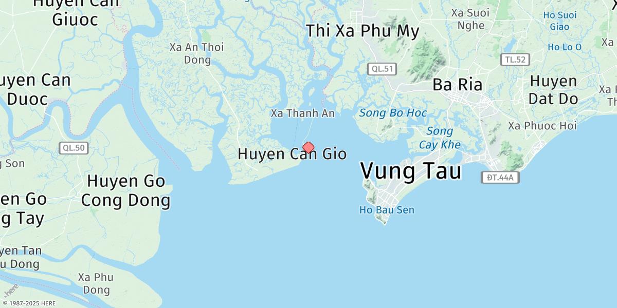 Map of Mui Can Gio