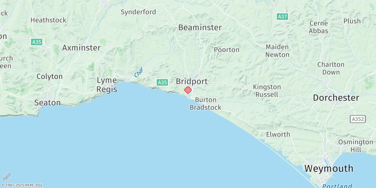 Map of Bridport (West Bay)