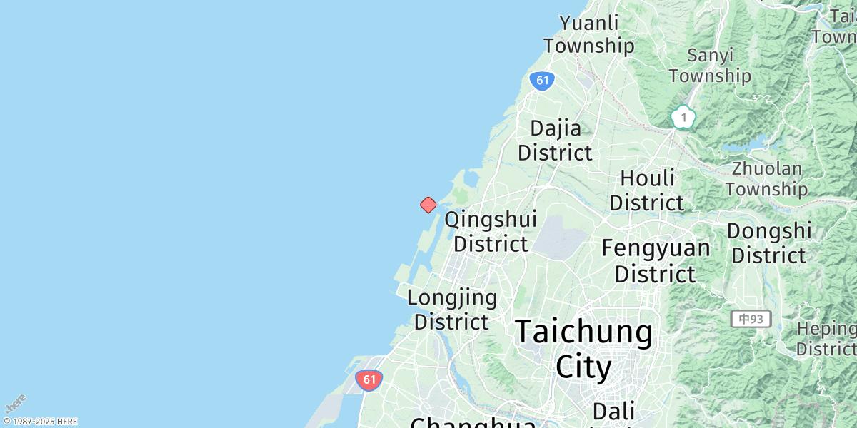 Map of T'Ai-chung Kang