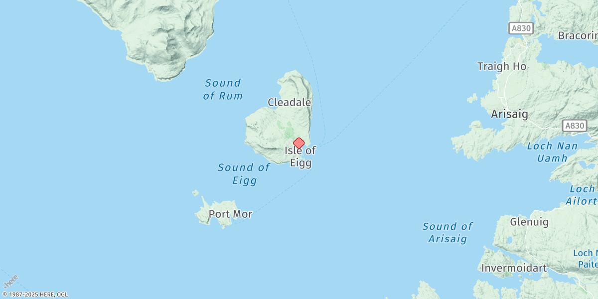 Map of Galmisdale Pier (Eigg)