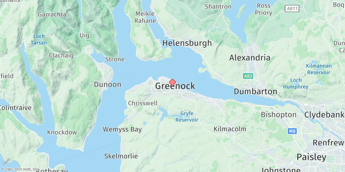 Map of Greenock