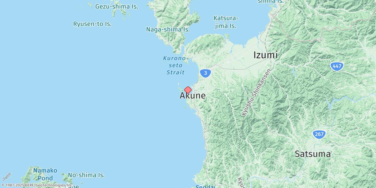 Map of Akune