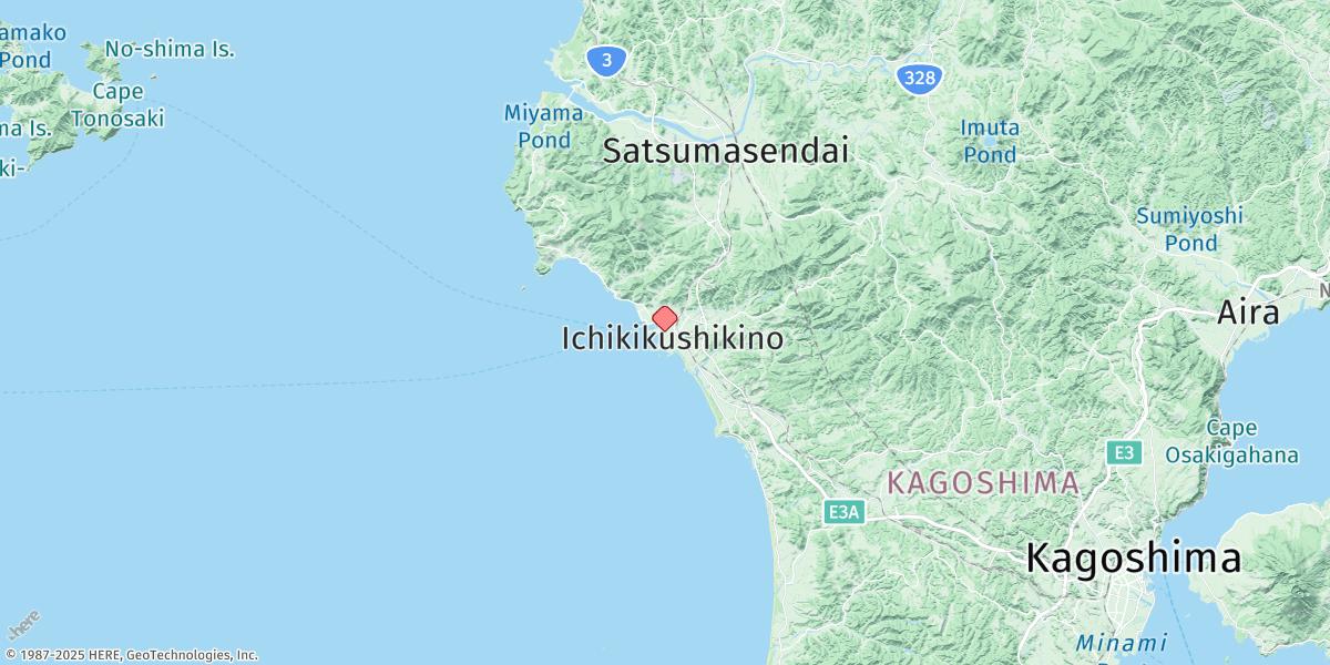 Map of Kushikino