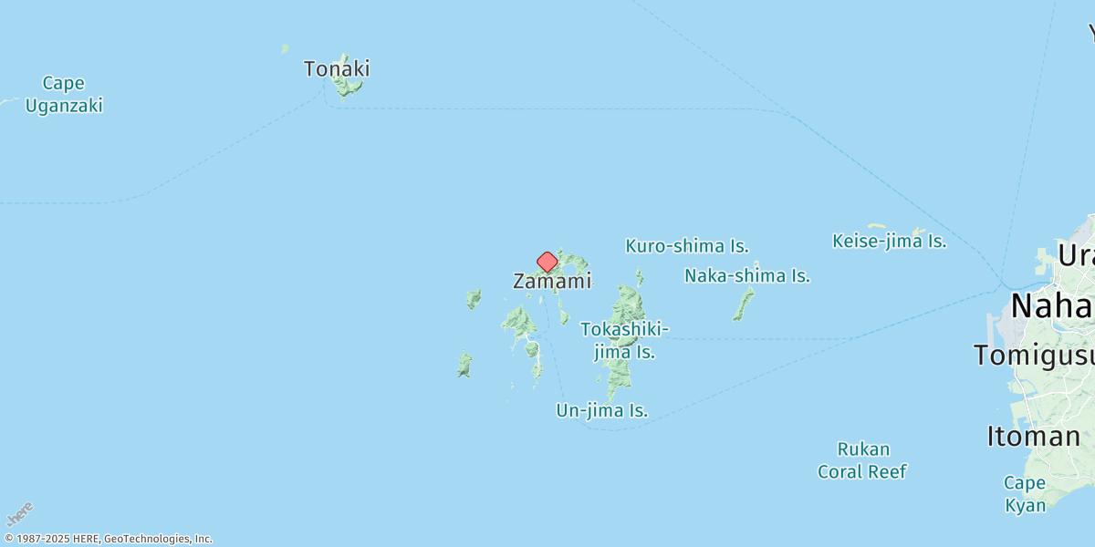 Map of Kerama Kaikyo (Zamami)