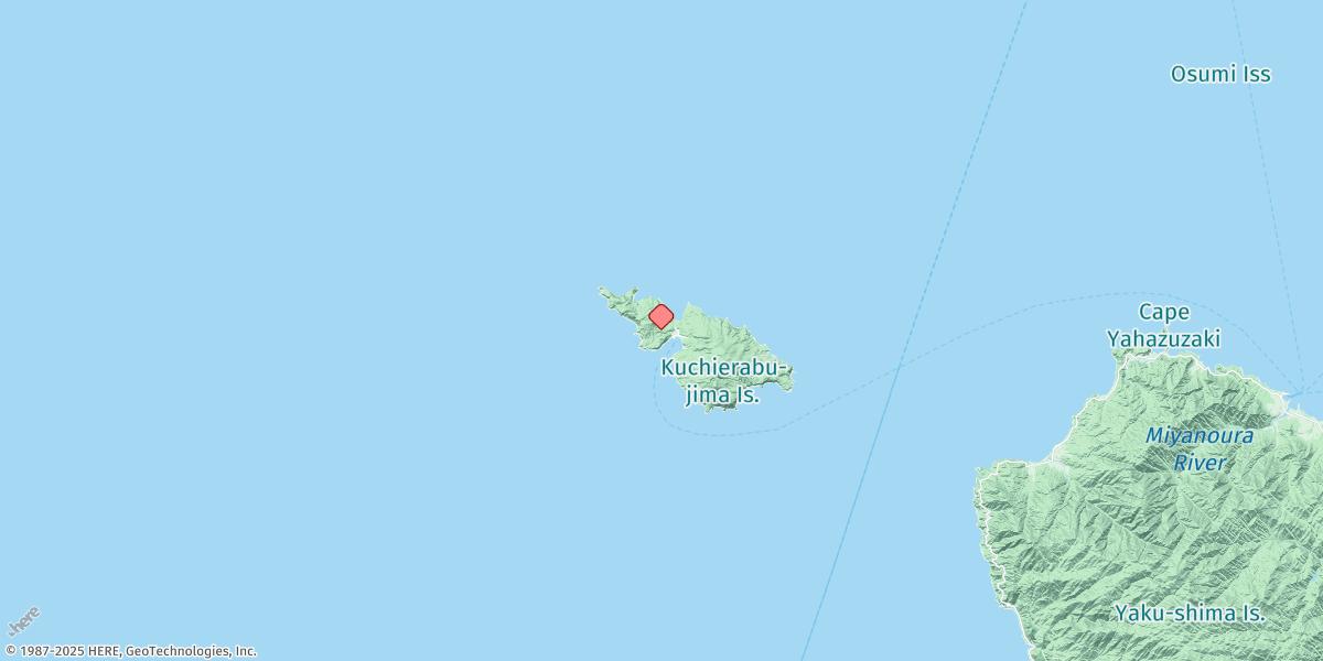 Map of Kuchi-no-erabu Shima