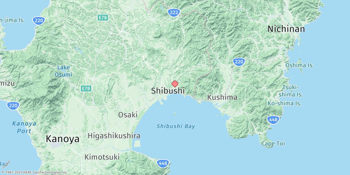 Map of Shibushi